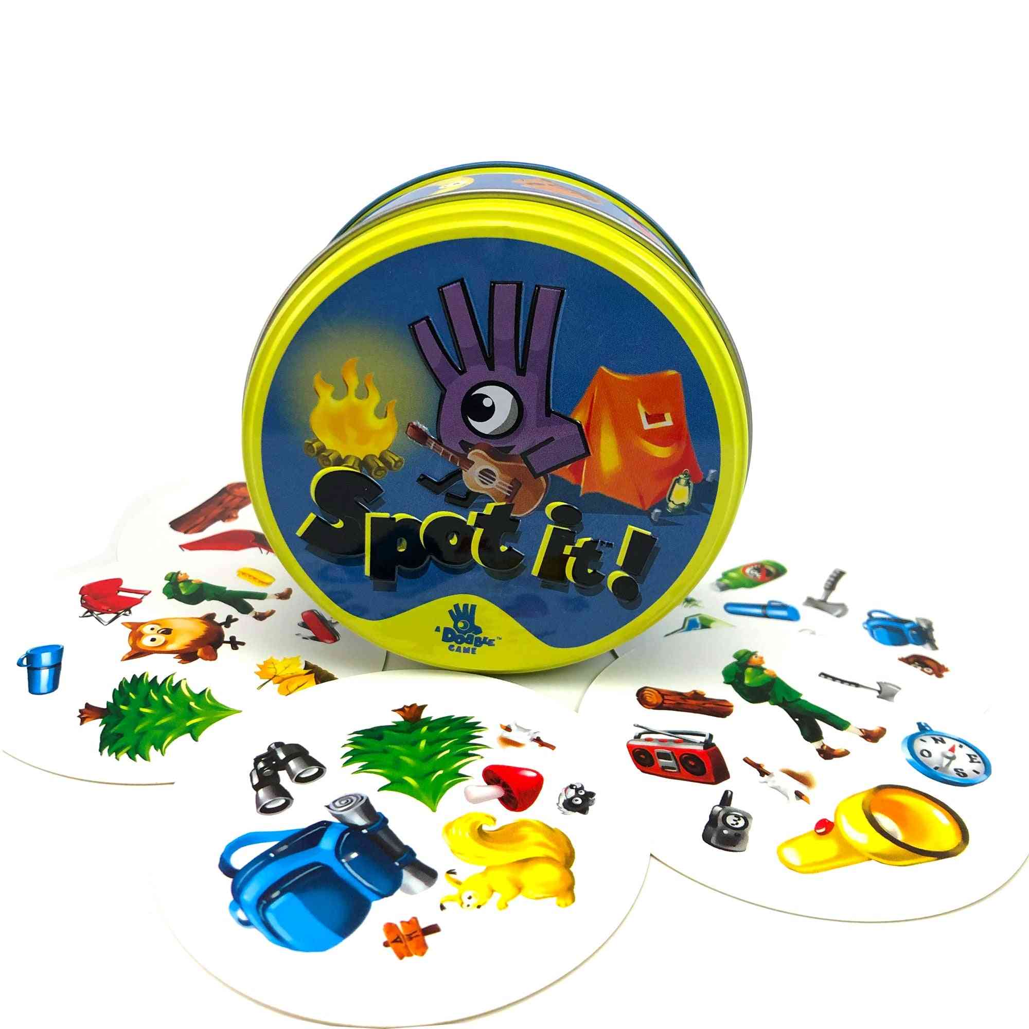 Spot It Dobble Cards Game, Animals, Numbers, Kids Sports, Gone Camping Alphabets