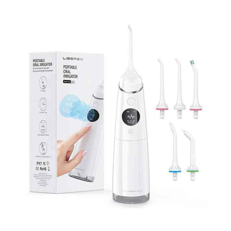 Orálny zavlažovač, vodná niť, bezdrôtový zubný USB nabíjateľný vodotesný čistič zubov