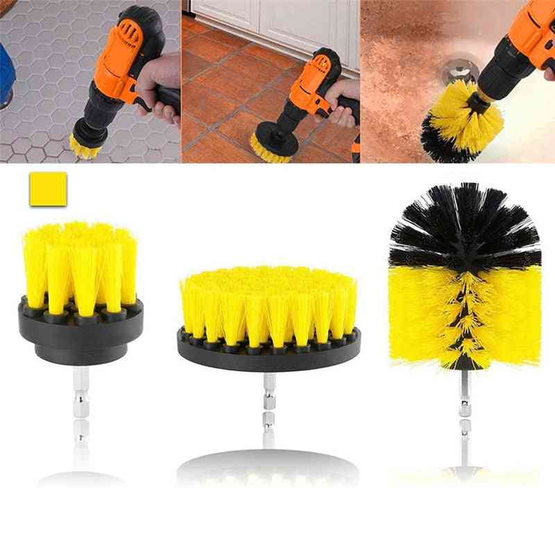 Drill Power Scrub, Clean Brush For Leather Plastic, Furniture Car Interiors, Cleaning
