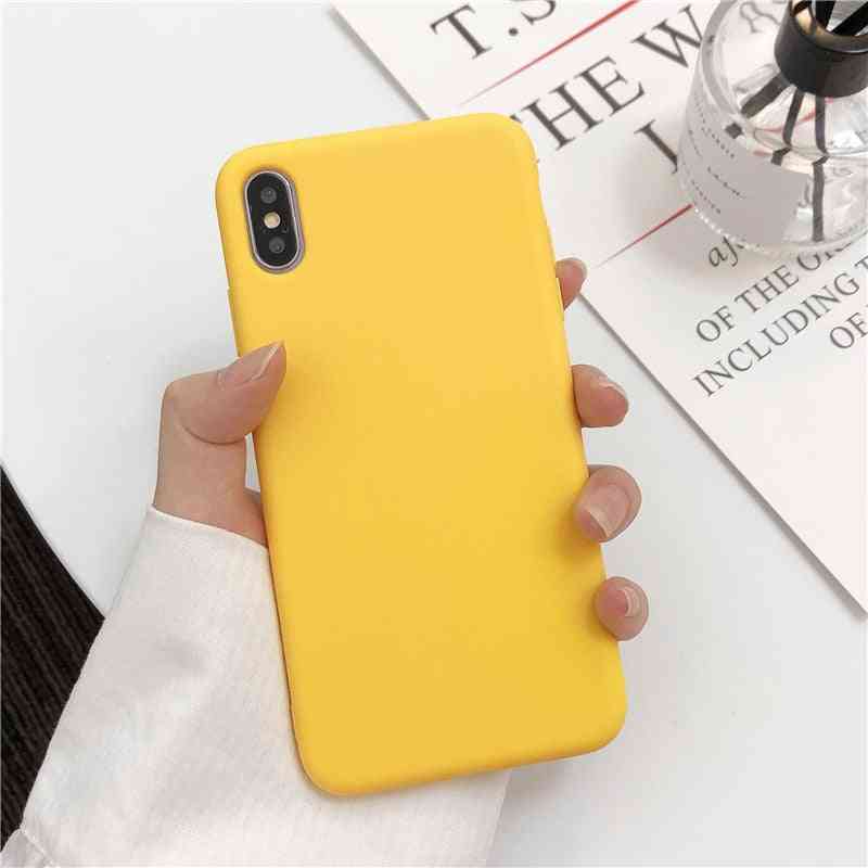 Matte Simple Solid Candy Soft Tpu Phone Case, Cover