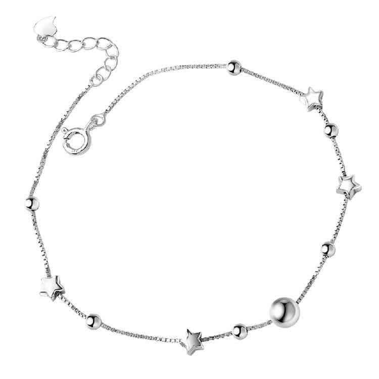 Sterling sølv stjerne kæde fodlænke eller kvinder fod smykker