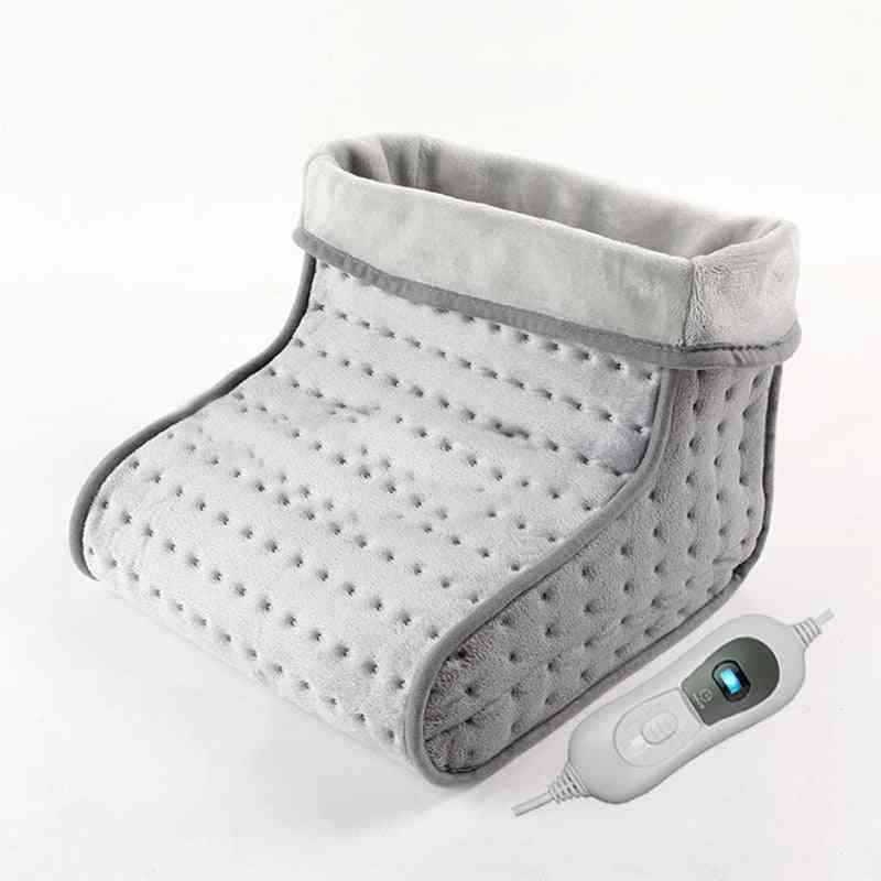 Portable Soft Synthetic Wool Liner And Microplush Cover, Washable, Electric Foot Warmer Heated Booties