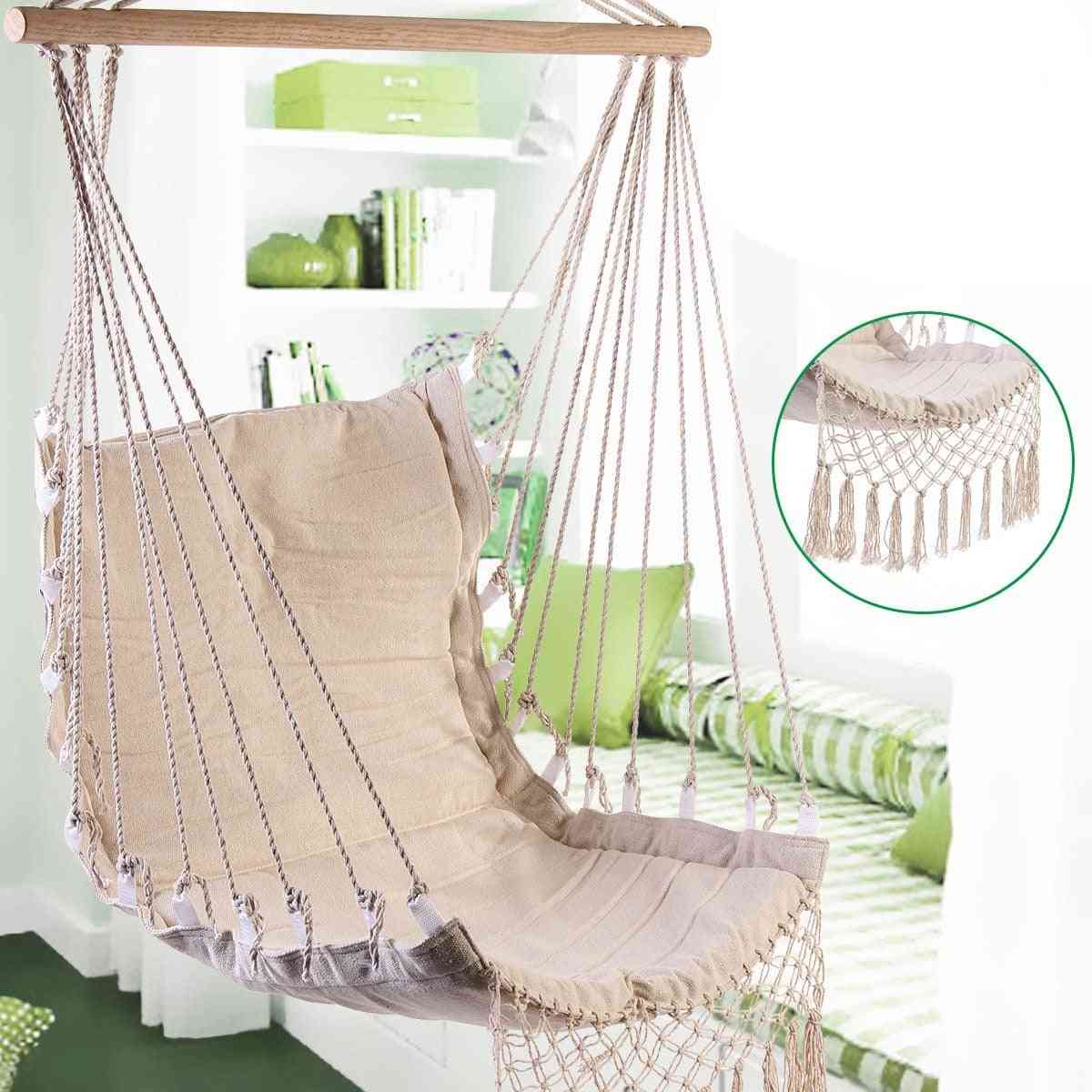 Nordic Style- Deluxe Hanging, Swinging Single Chair For Outdoor/indoor Garden Hammock