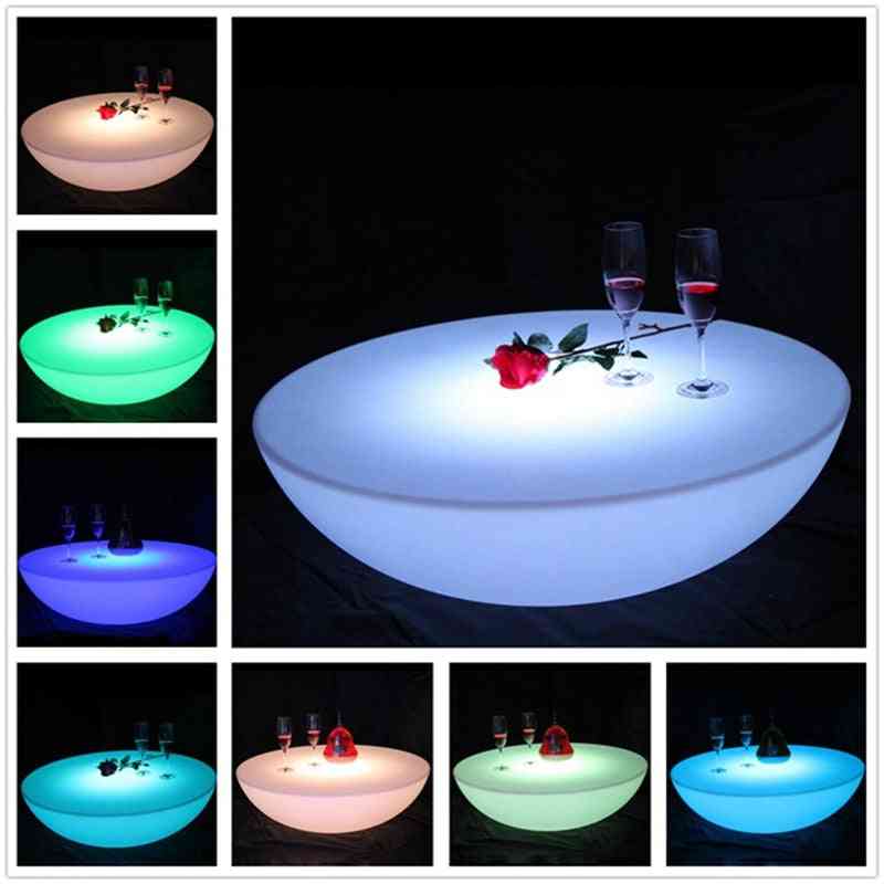 Colorful Outdoor Bar Led, Plastic Battery Round Furniture, Table Set