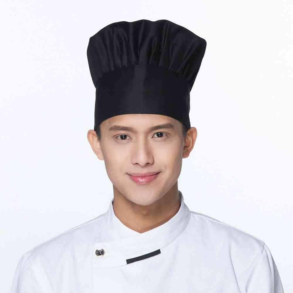 Adjustable Elastic Striped Plain Hats For Kitchen Chef