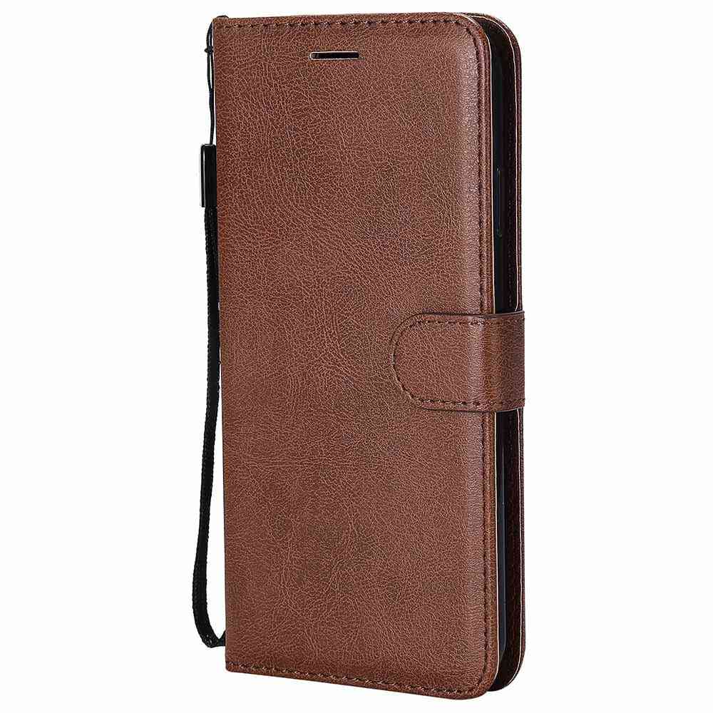 Simple Solid Fashion Candy Color Leather Flip Wallet Case For Huawei