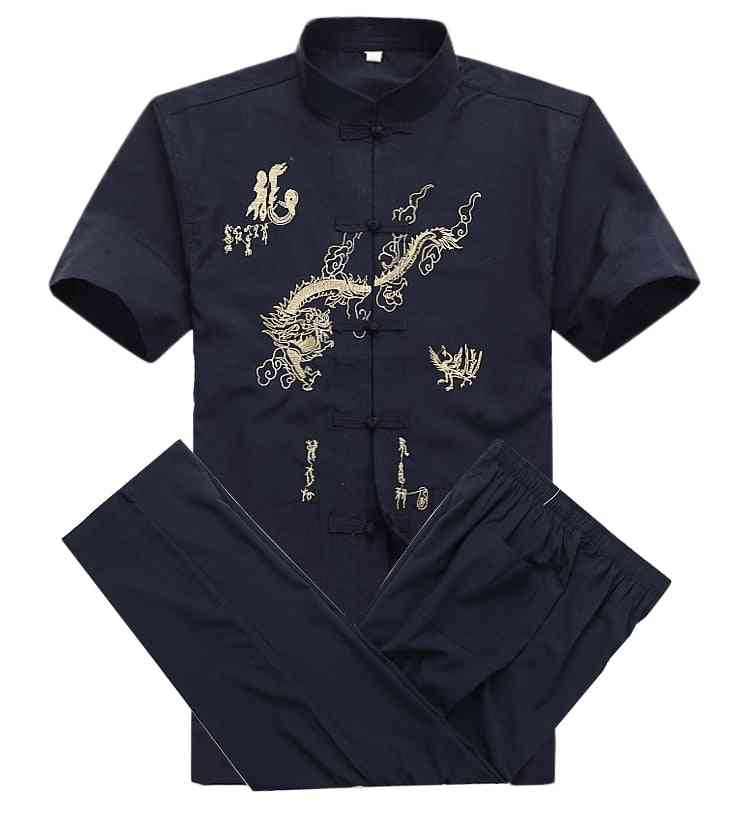 Cotton Kung Fu, Embroidery Short-sleeve, Shirt & Pant