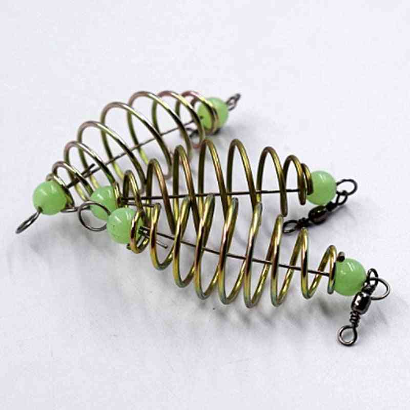 Lure Inline Hanging Tackle Stainless Steel Feeder Fishing Bait Spring