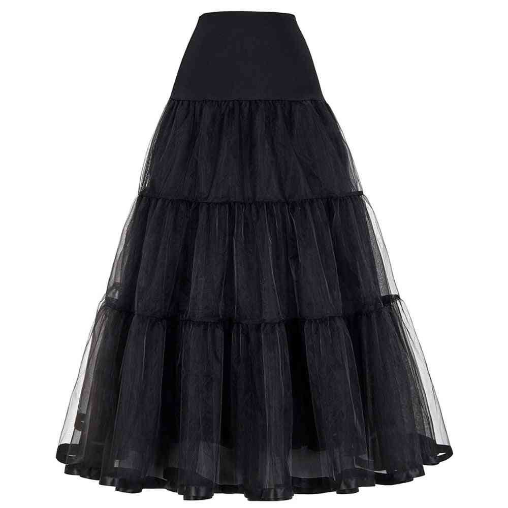 Long Petticoat Ruffled Crinoline Vintage Wedding Bridal Underskirt