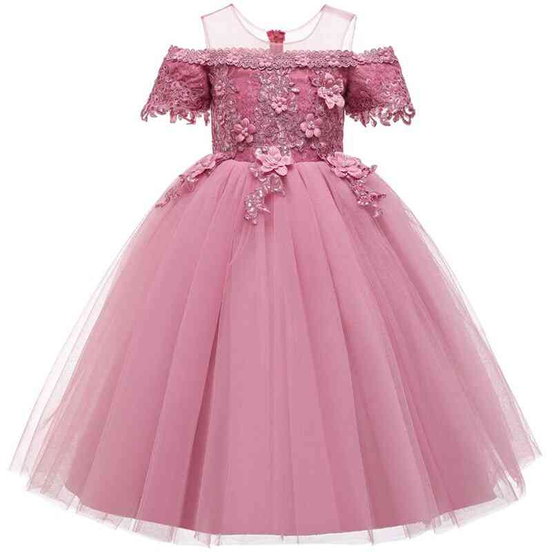 Pageant Party Lace Petal, Long Banquet Gown Dress For Set-5