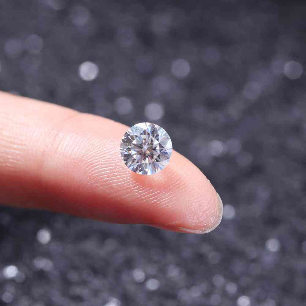 Loose Moissanite 0.5 Carat Ij Color Round Shape Ring
