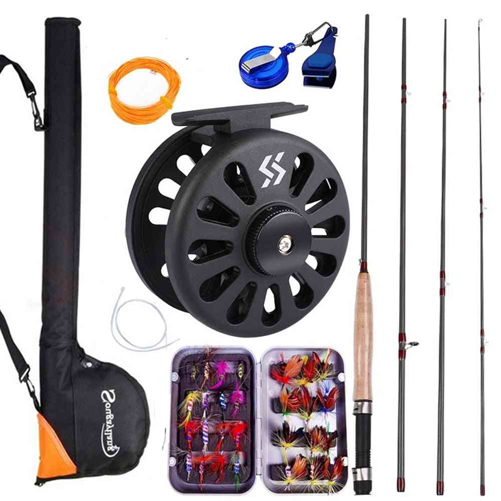 Fly Rod And Reel With Fishing Bag, Line Accessories, Lures Box