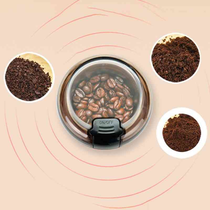 Elektrisk pulveriserare kaffebönor mutter torr kvarn, bärbar spannmålskornmaskin för kök