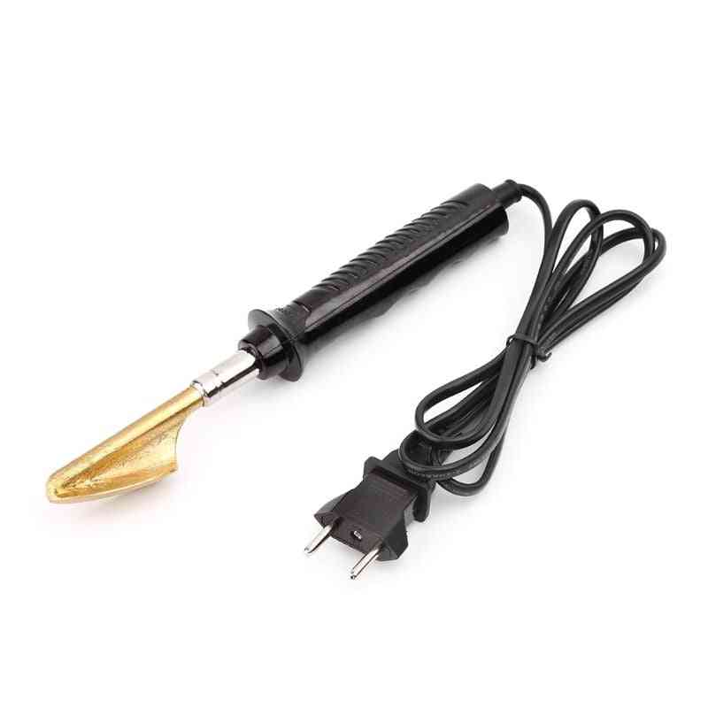 Electric Soldering Iron With Plastic Handle And Flat Tip