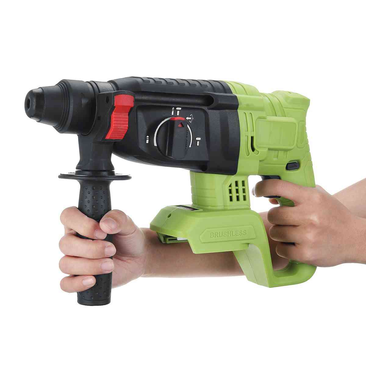 Electric Cordless, Brushless Hammer, Concrete Breaker Punch, Power Drill Tool