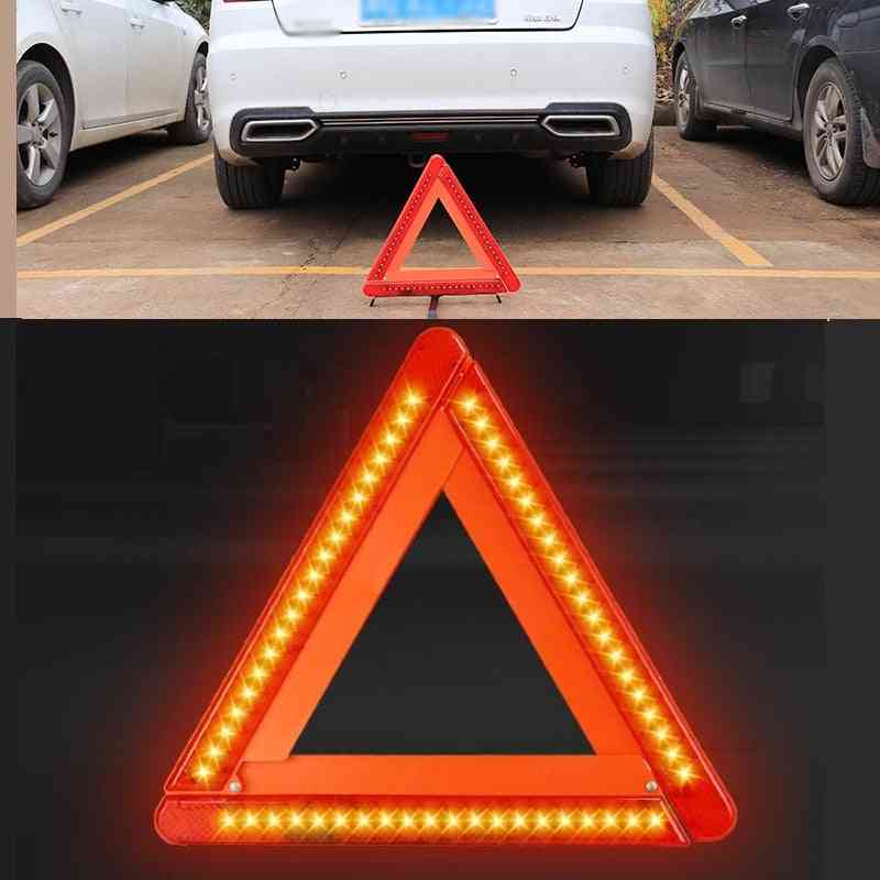 Triangle d'avertissement à led pliable réfléchissant - panneau de danger d'arrêt d'urgence de sécurité