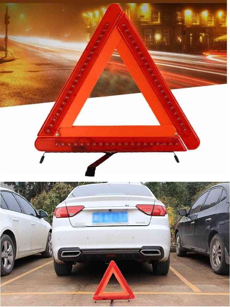 Triangle d'avertissement à led pliable réfléchissant - panneau de danger d'arrêt d'urgence de sécurité
