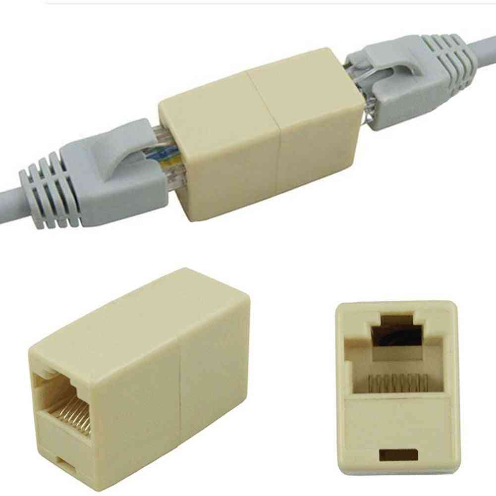 Network Ethernet Dual Straight Head & Lan Cable Joiner Coupler