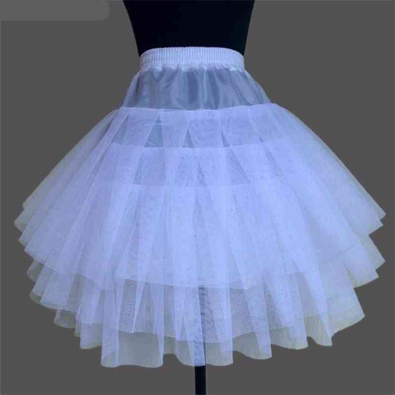 3 Layers Hoopless Short Crinoline Petticoats For Girl