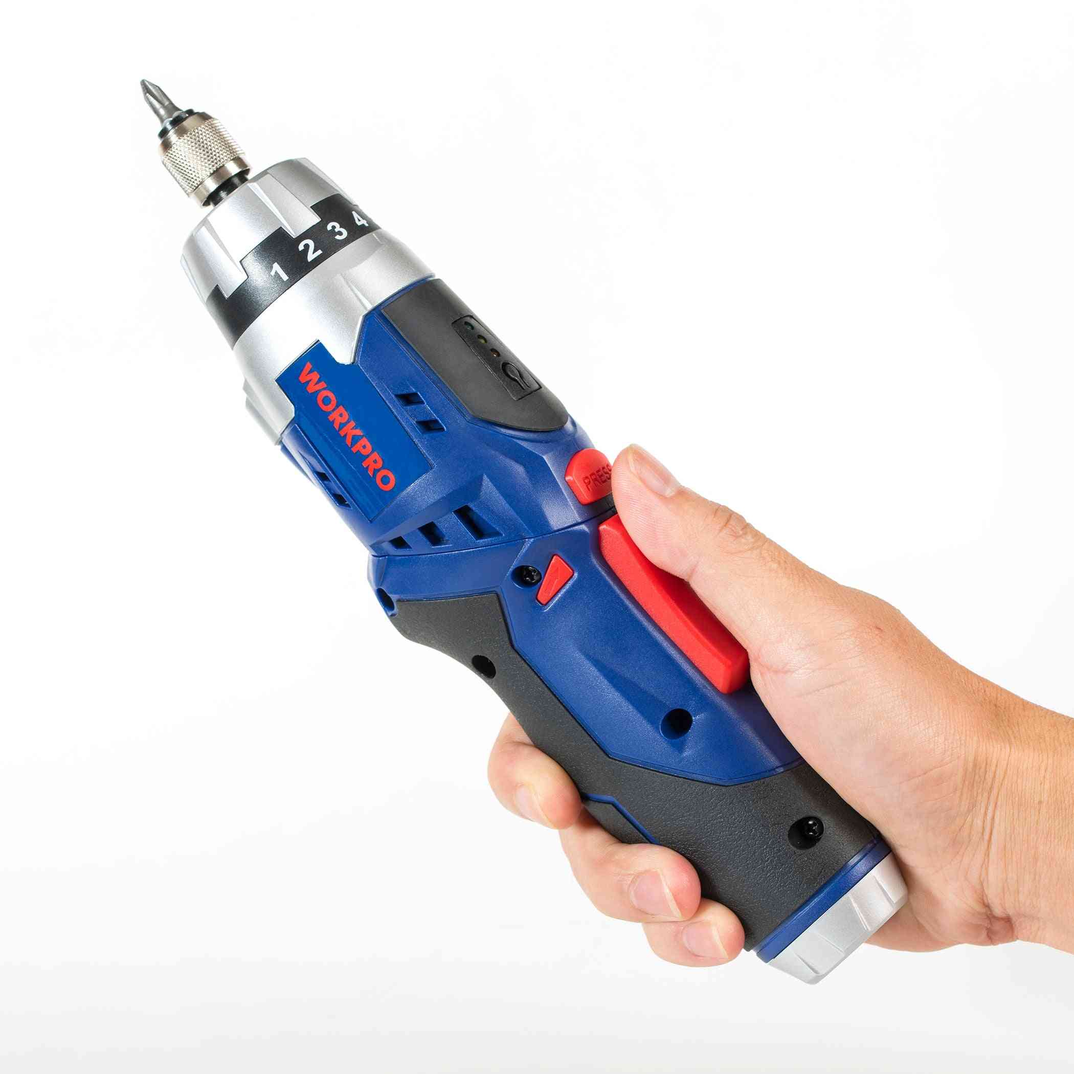 Foldable, Electric, Rechargeable, Screwdrivers With Work Light