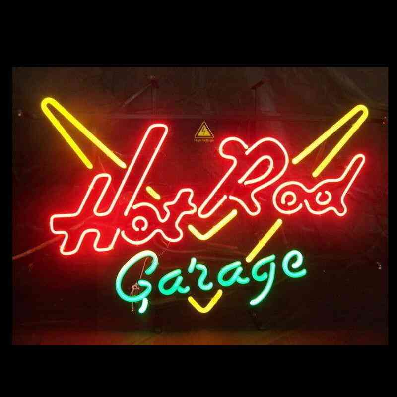 Hot rod garage glass neonski svjetlosni znak