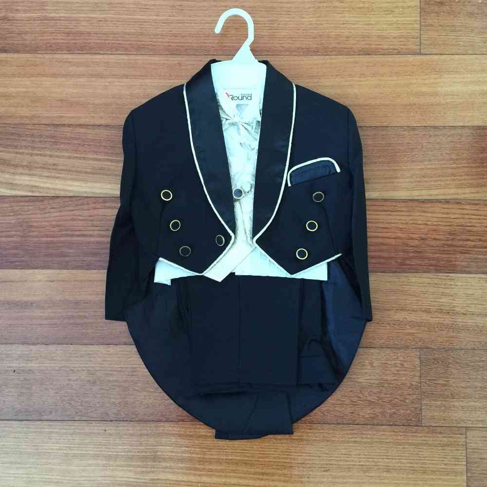 Smart Gold Edge Boy's Wedding Party Suit/5-piece Set