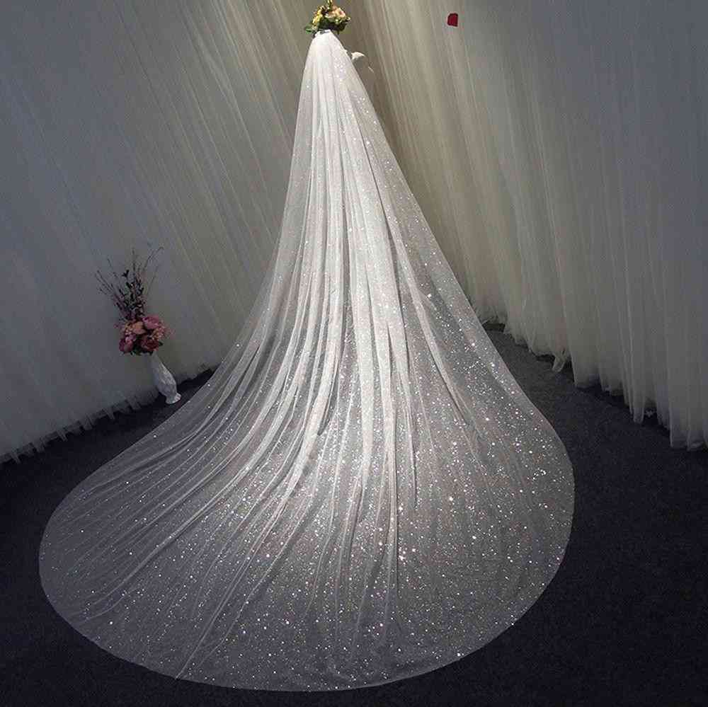 Long Cathedral Sequined Veil