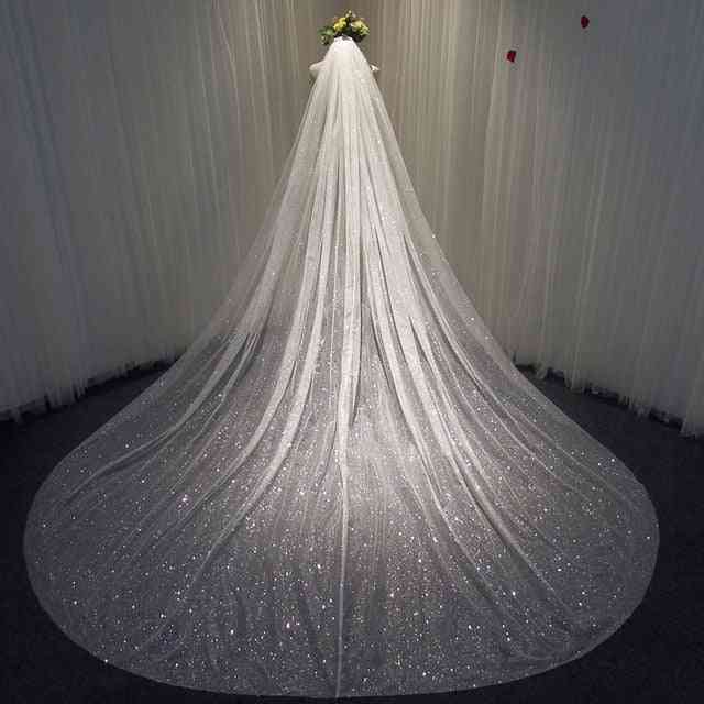 Long Cathedral Sequined Veil