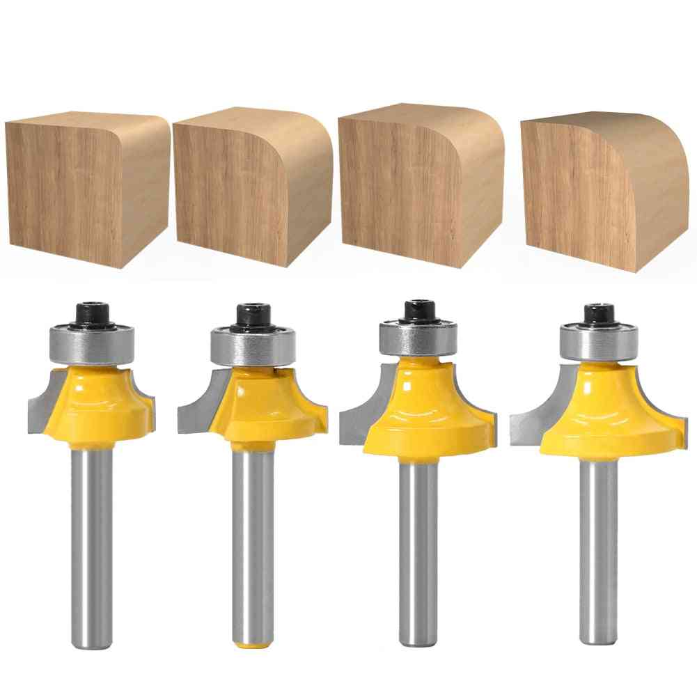 Shank Corner Round Over Router Bit With Bearing Milling Cutter Tungsten Carbide For Woodwork