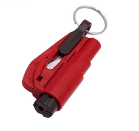 Mini Emergency Rescue Tool With Key Chain, Seat Belt Cutter, Hammer Car Accessories