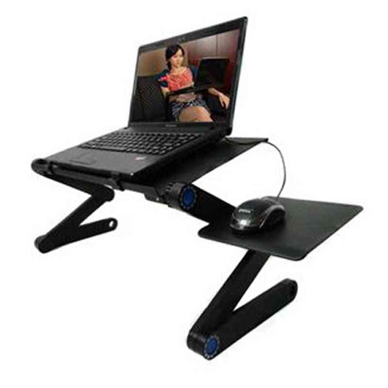 Multi-functional Foldable, Laptop Stand With Usb Cooler And Mouse Pad Table