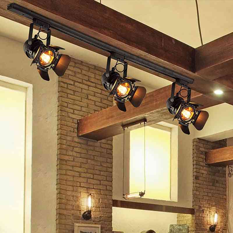 E27- Track Loft Spotlight, Rail Light Lamp For Barn Door, Shop Lighting Fixtures