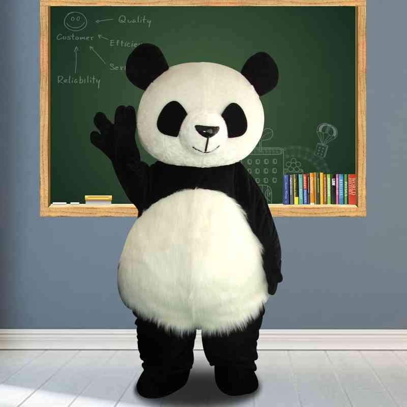 Costum de urs panda mascota personaj de desene animate