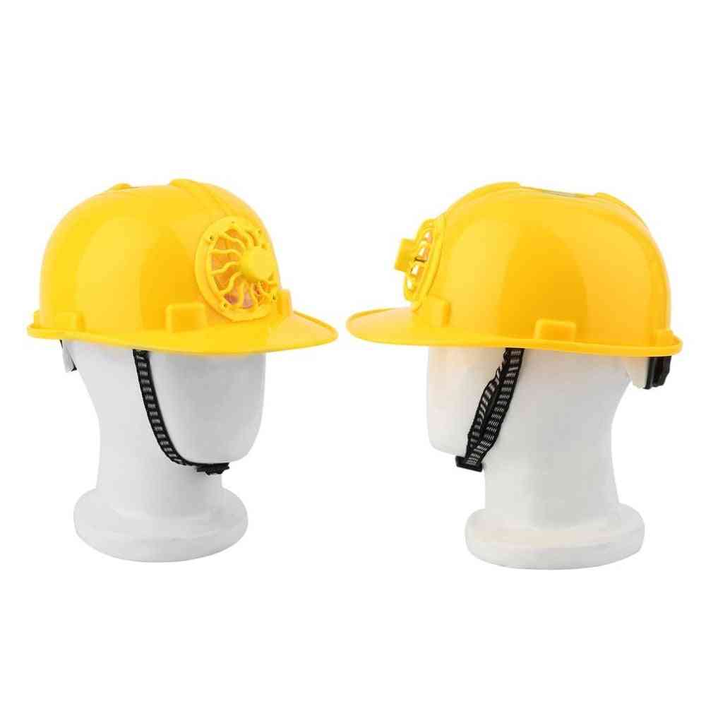 Comfortabele veiligheidshelm hard ventilerende hoed cap met zonnepaneel power