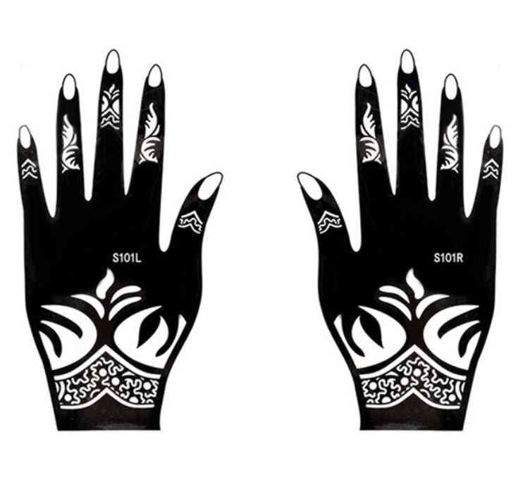 Art corporel hommes et femmes motif au henné beauté étanche main réutilisation tatoo