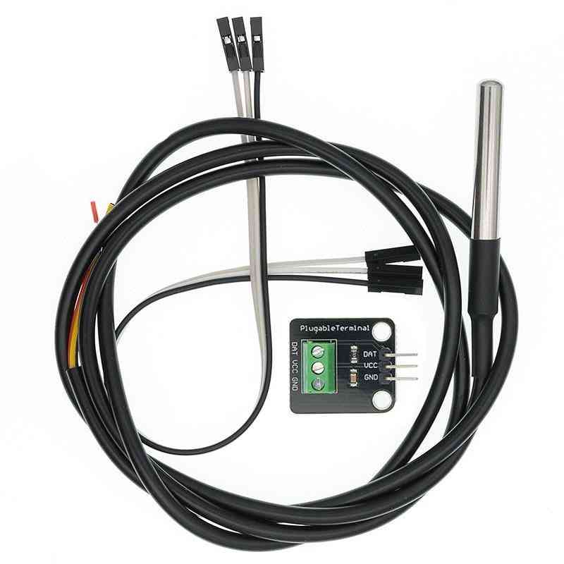 Sensor Module Kit Waterproof Digital Cable, Stainless Steel Probe Terminal Adapter For Arduino
