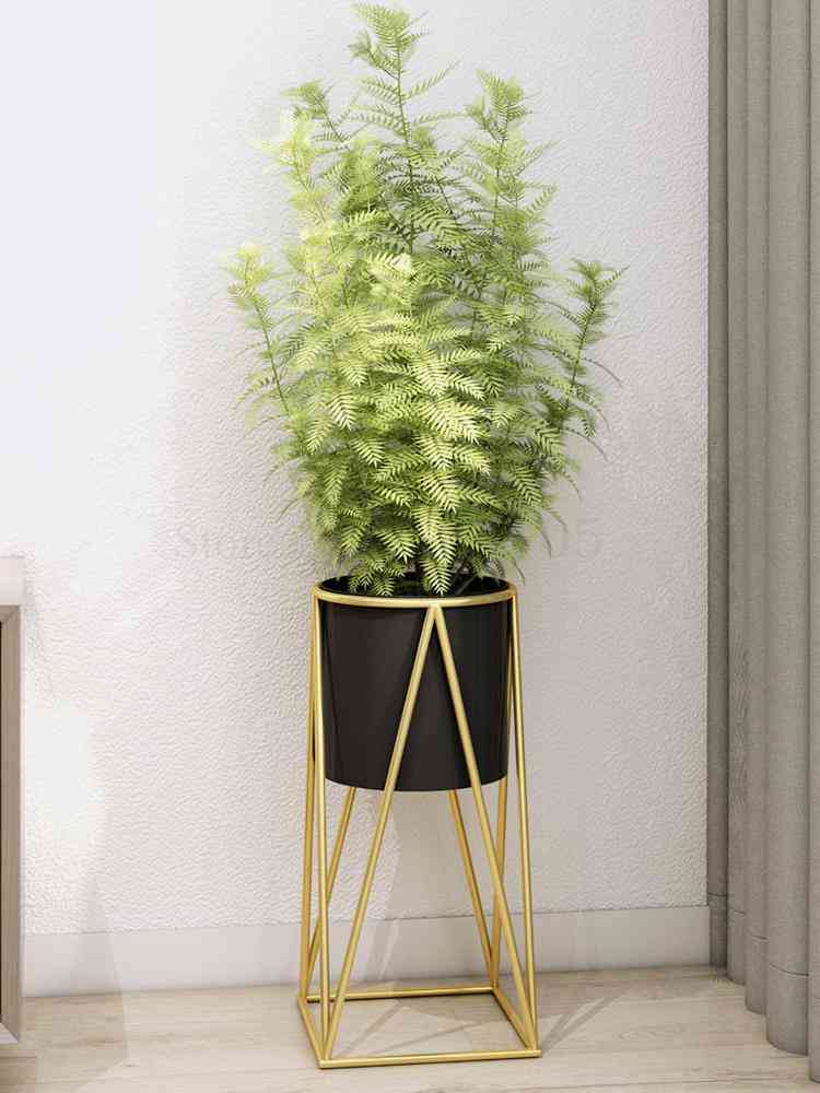 European Style- Simple Wrought, Iron Flower Shelf, Indoor Stand Rack