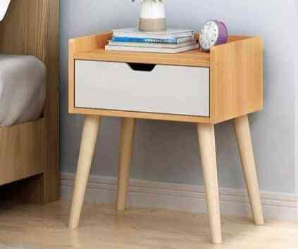 Noční stolek dřevěný malý jednoduchý úložný skříňový stolek
