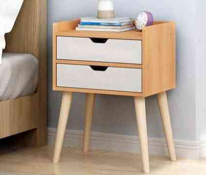 Noční stolek dřevěný malý jednoduchý úložný skříňový stolek
