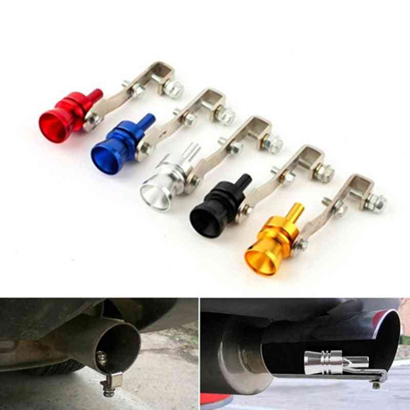 Universal Car Turbo Sound Whistle Muffler Exhaust Pipe Auto Blow-off Valve (silver)