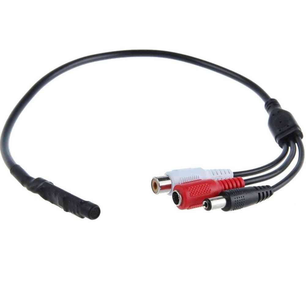 Mini Microphone High Sensitive Pickup Audio Mic With Power For Ip Camera Cctv Dvr System