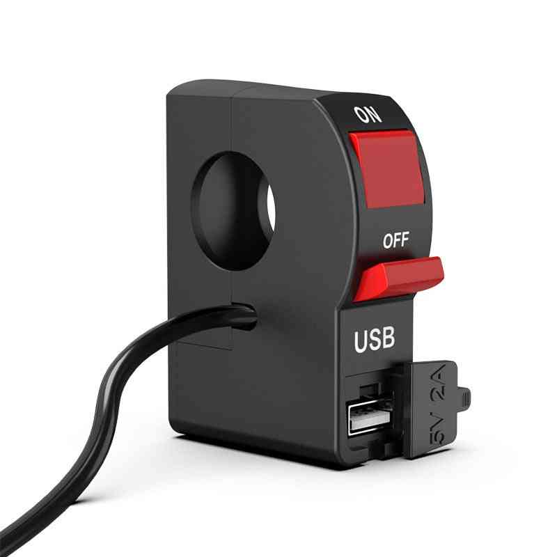 USB-Ladeschalter wasserdichtes 12-V-Schnellladegerät für Mobilgeräte / Motorräder