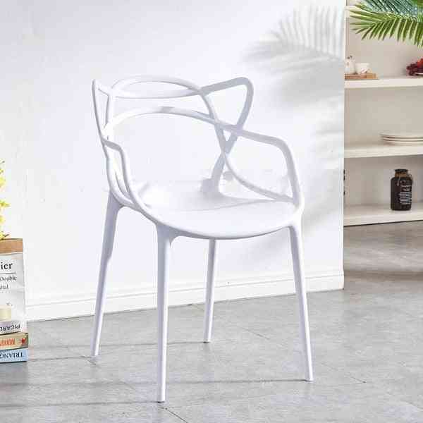 Mačacie ucho moderná jednoduchá voľnočasová dutá kávová stolička
