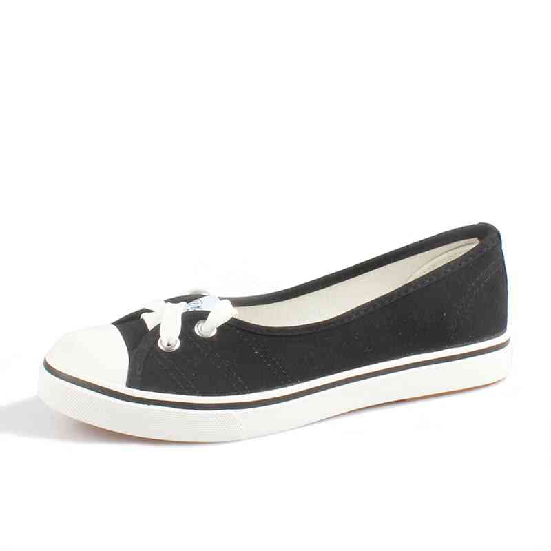 Ballet Loafers, Casual Slip-on Canvas Low Shallow Mouth Flats Shoes