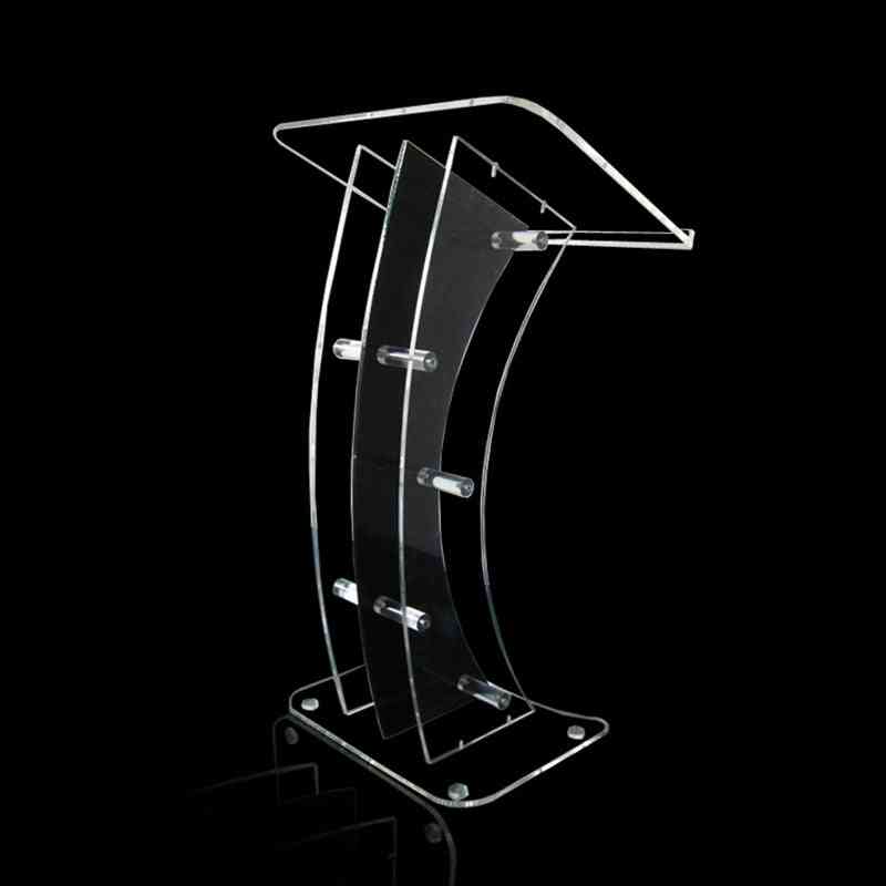 Acrylic Podium Victory Stand With Angled Reading Surface