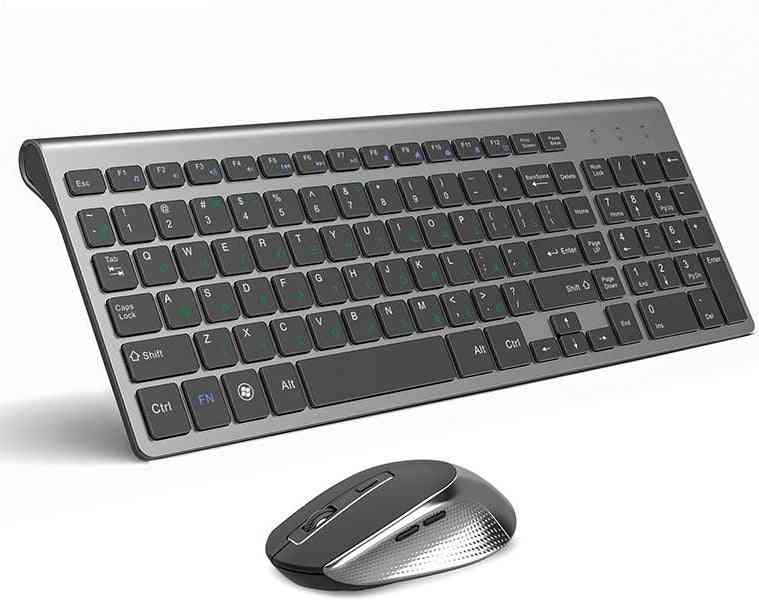 Mouse con tastiera wireless portatile ultra sottile da 2,4 ghz, full size 2400 dpi