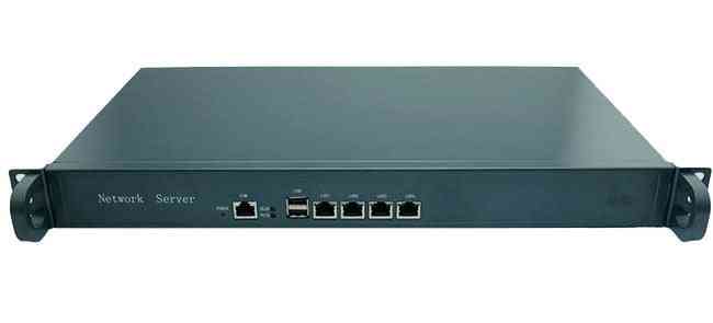 1U-Rack-Server, Intel Atom, Dual-Core, Firewall-PC-Barebone-System, 4 LAN-Unterstützung
