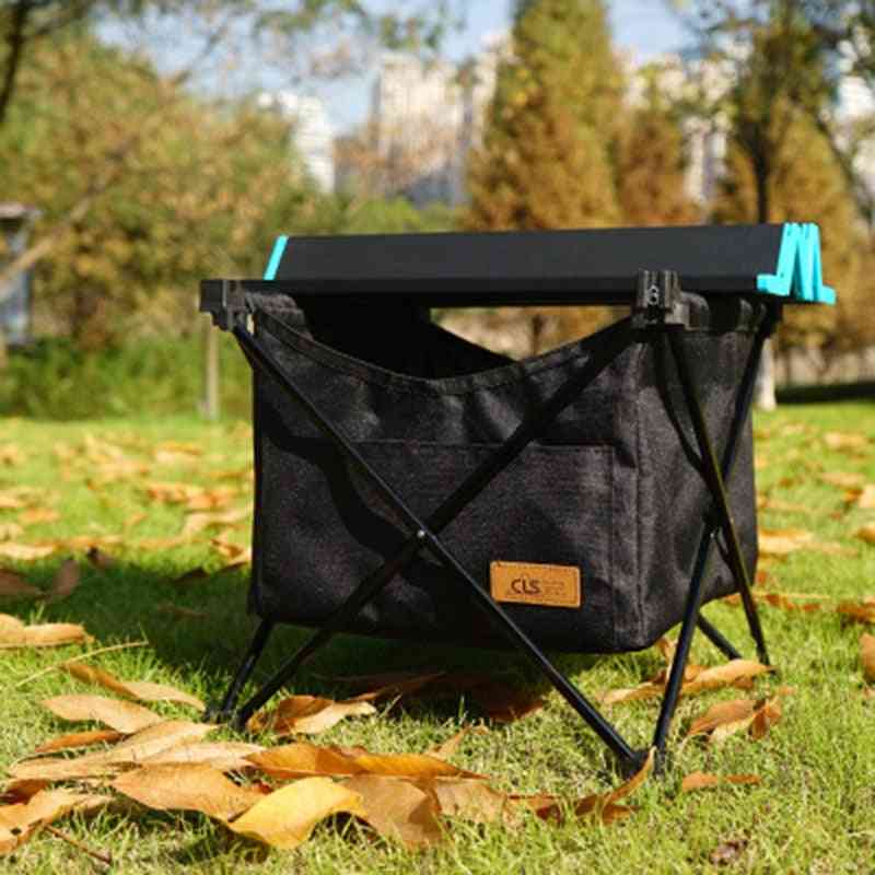 Folding Table Storage Basket Hanging Bag Invisible Pocket Waterproof Tables