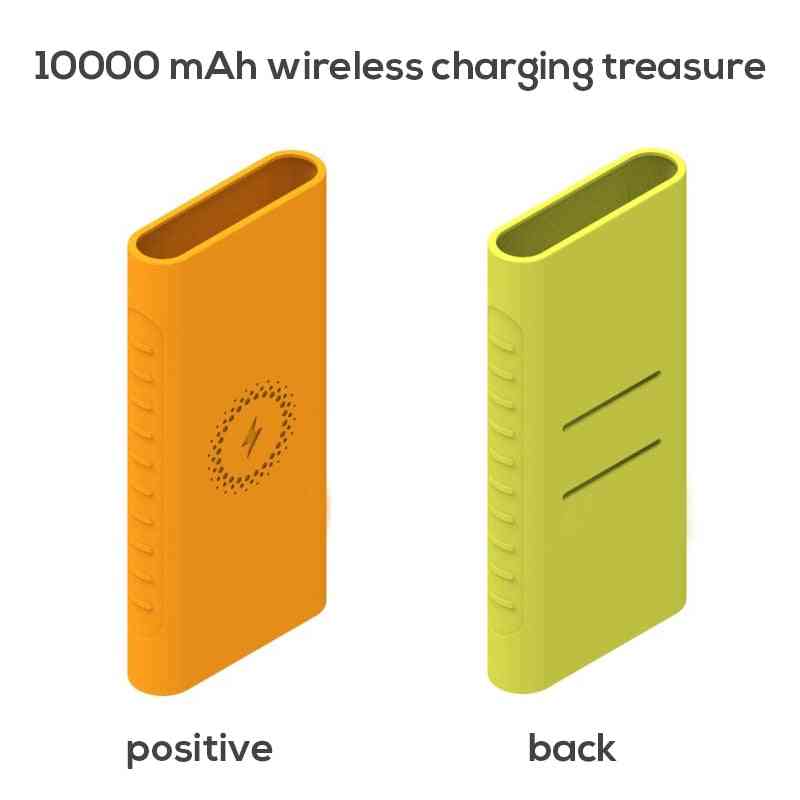 Wireless Charging Power Bank, Rubber Protect Case Cover, Skin Sleeve