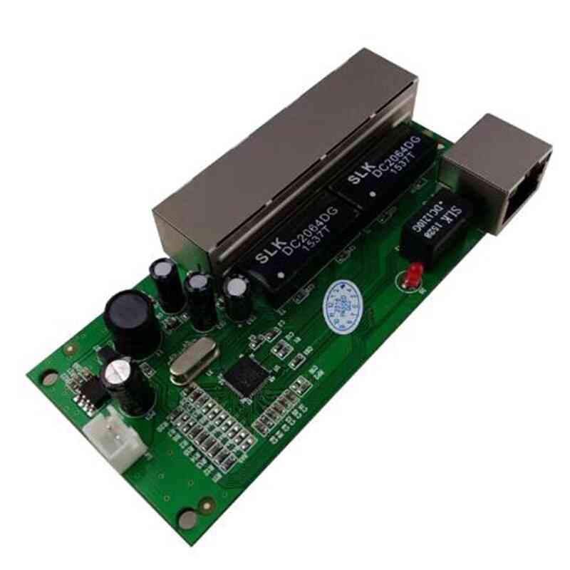 5portový síťový přepínač 10/100 Mb / s 5-12 V široký vstupní napětí inteligentní ethernetový modul PCB RJ45 s vestavěným LED